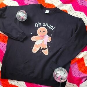 "OH SNAP" gingerbread crewneck